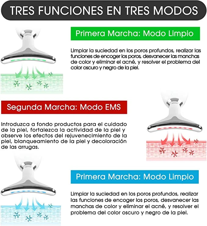 MASAJEADOR REJUVENECEDOR CUELLO Y FACIAL ANTIARRUGAS