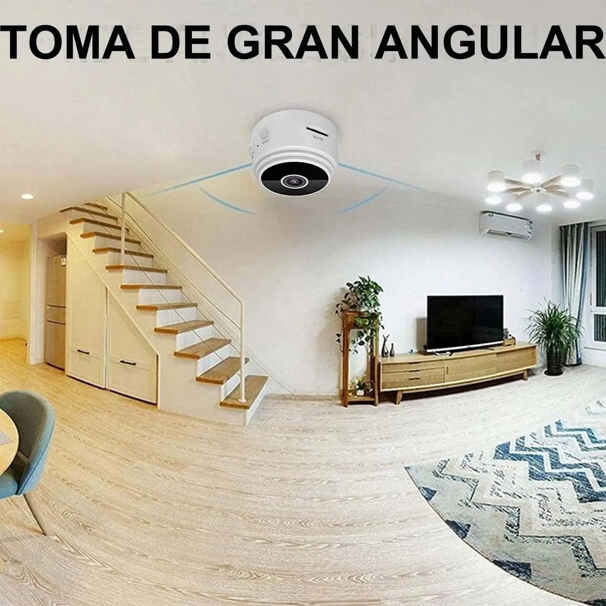 CÁMARA INALÁMBRICA ANGULAR MINI | Con WiFi y Grabación HD