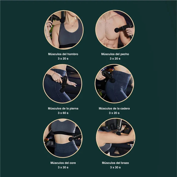 MASAJEADOR PORTATIL RECARGABLE - Reduce el dolor muscular