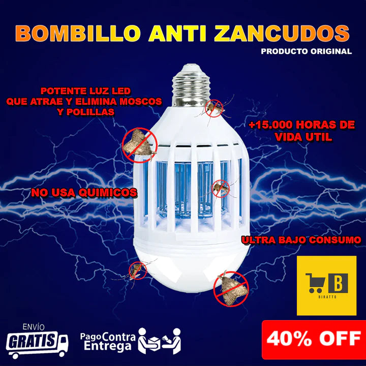 MAX LED BOMBILLO MATA ZANCUDOS ANTIMOSQUITOS