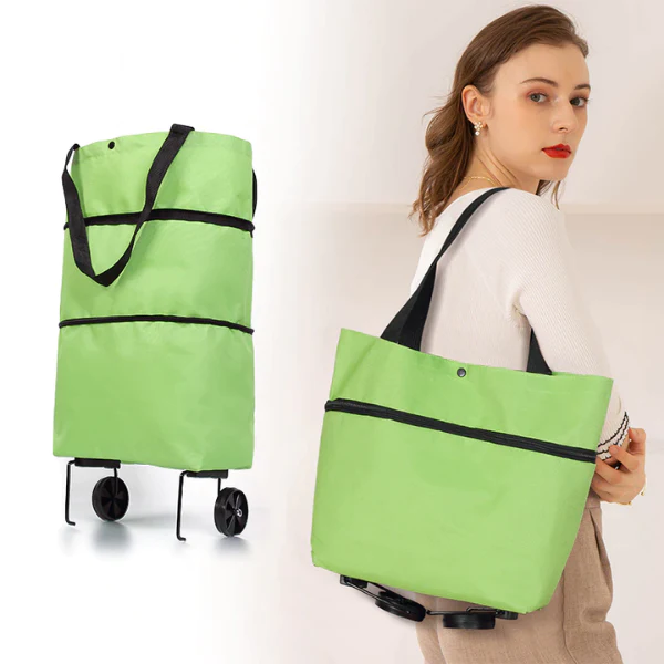 BOLSA PLEGABLE DE COMPRAS CON RUEDAS