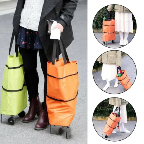 BOLSA PLEGABLE DE COMPRAS CON RUEDAS