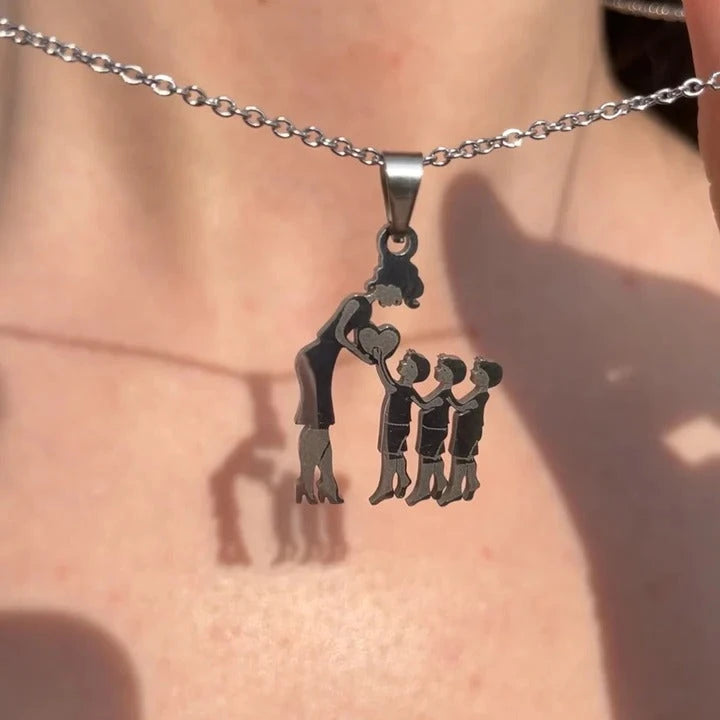 Collar para la mejor mamá del mundo - Madre, Hijo e Hija