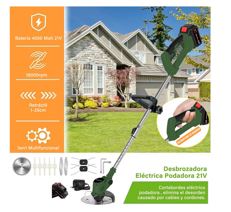 MAXCUT™ DESBROZADORA ELECTRICA 3 EN 1 - Mas ligera que nunca