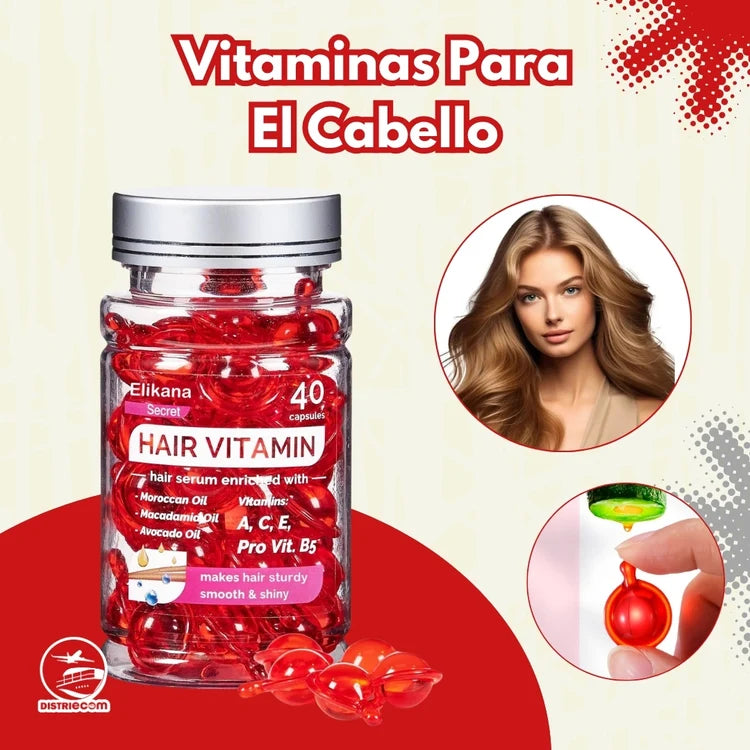 Cápsulas Vitaminas para Cabello – Brillo y Fuerza al Instante