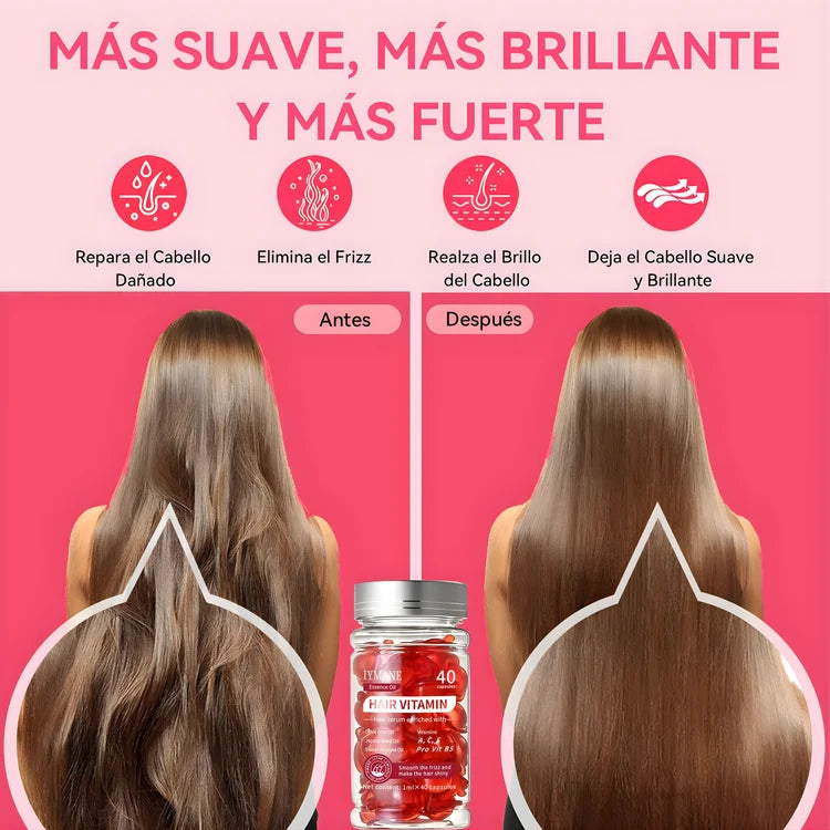 Cápsulas Vitaminas para Cabello – Brillo y Fuerza al Instante