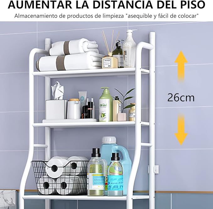 Organizador de Baño 3 Niveles 🛁 Más Espacio en Segundos