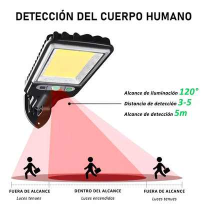 PACK x 3 LUCES SOLARES - con sensor de movimiento + control remoto