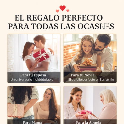 ROSA ETERNA - Collar de corazon grabado te amo en 100 idiomas