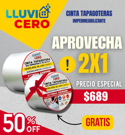 CINTA TAPAGOTERA LLUVIA CERO 5CM x 5M