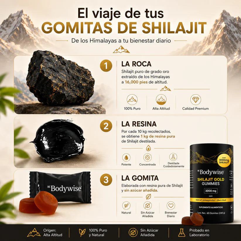 Suplemento Shilajit Gomas 60 Pcs 3000mg