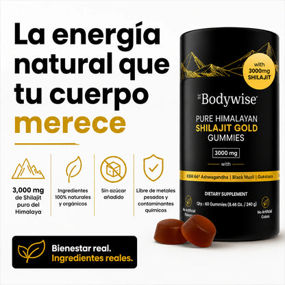 Suplemento Shilajit Gomas 60 Pcs 3000mg