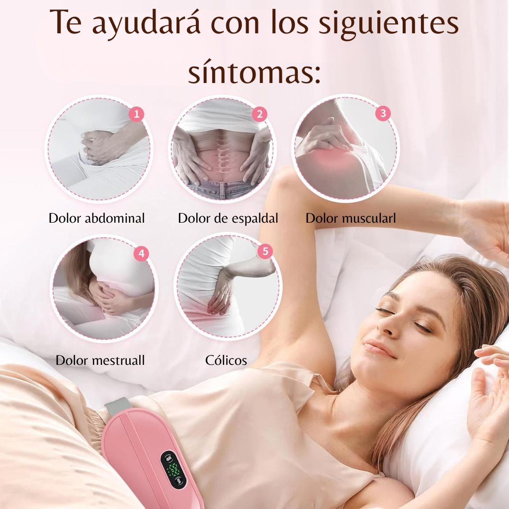 Cinturón Térmico Menstrual con Vibración - Alivio Natural de Cólicos