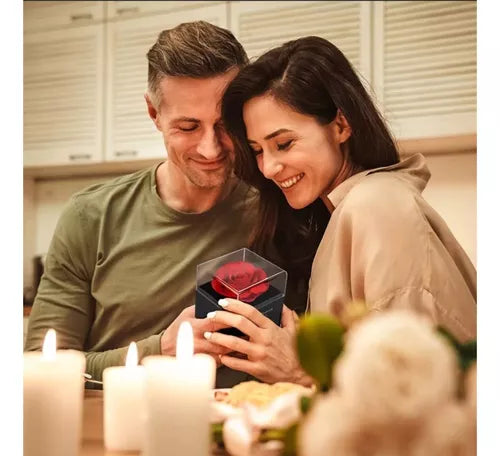 ROSA ETERNA - Collar de corazon grabado te amo en 100 idiomas