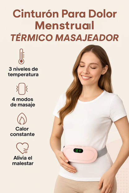 Cinturón Térmico Menstrual con Vibración - Alivio Natural de Cólicos