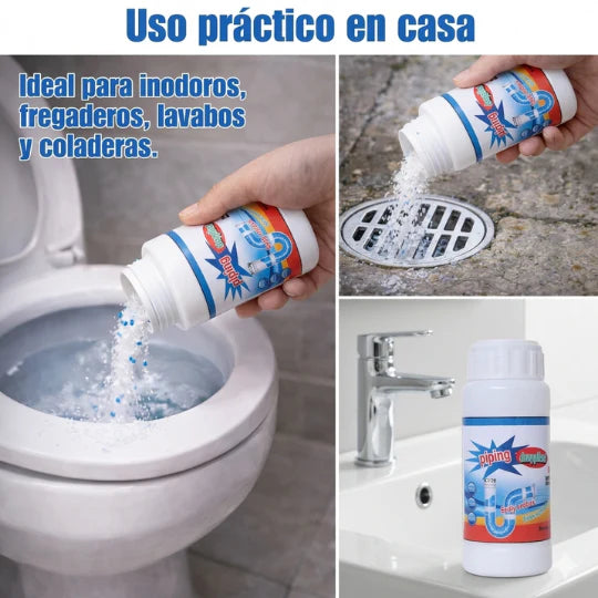 MaxClean Polvo Limpia Tuberia y Drenajes - Compra 1 y llévate 3
