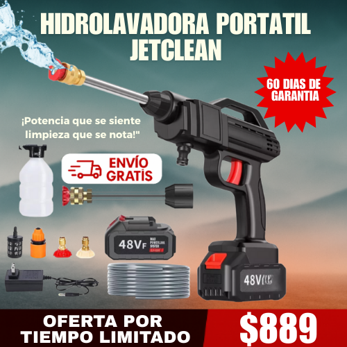 JETCLEAN PORTATIL – Limpieza Profesional con Ahorro de Agua