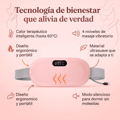 Cinturón Térmico Menstrual con Vibración - Alivio Natural de Cólicos