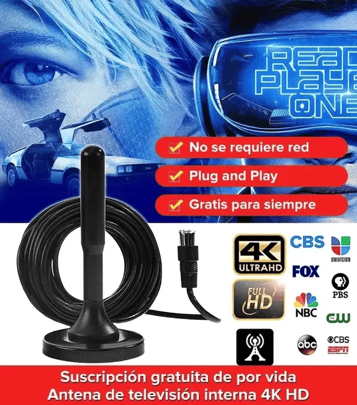 ANTENA HDTV 4K SignalMax™, Televisión Gratuita Sin límites
