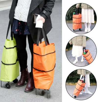 BOLSA PLEGABLE DE COMPRAS CON RUEDAS