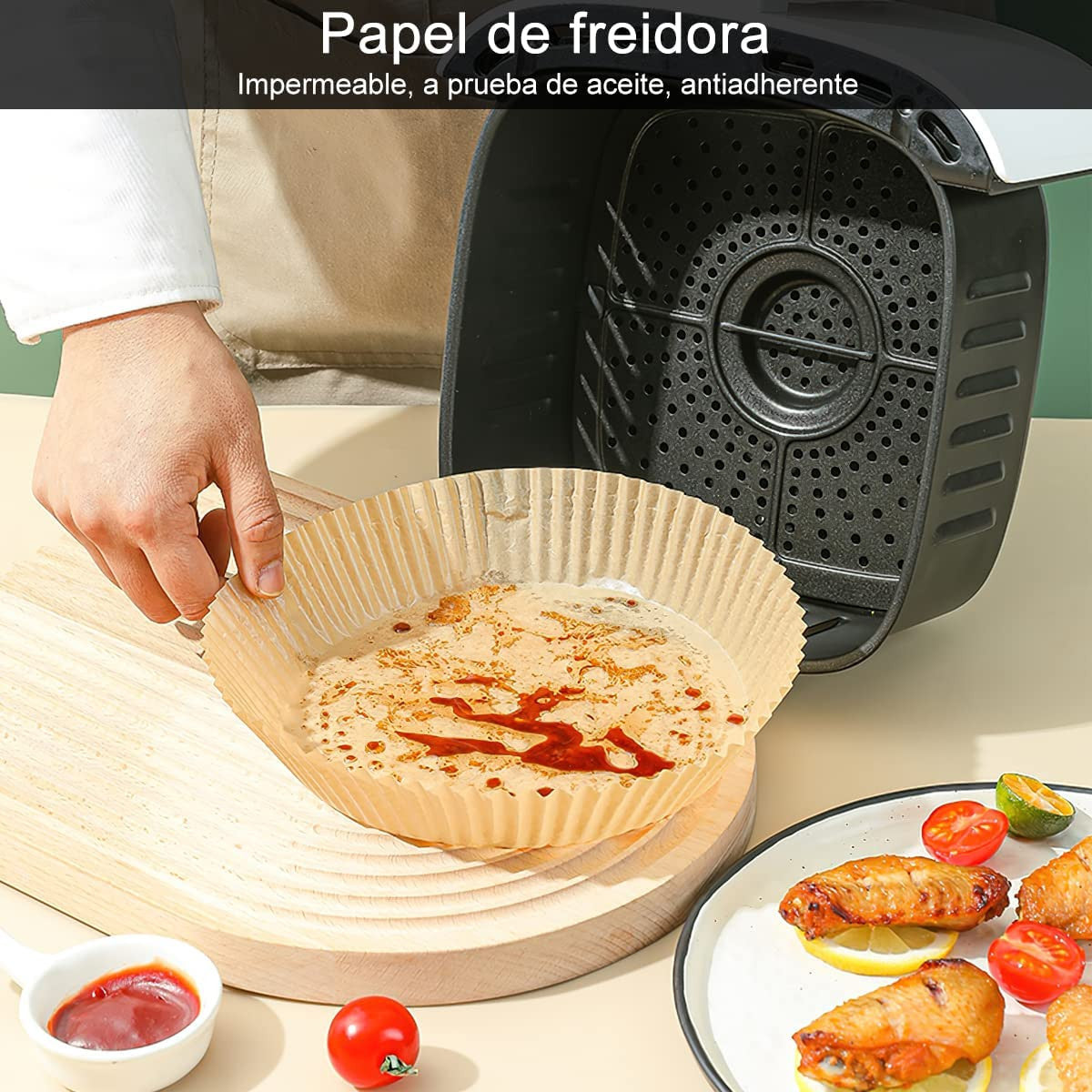 Papel Desechable P/Freidora c/50 pz