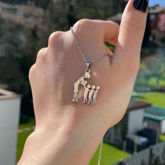 Collar para la mejor mamá del mundo - Madre, Hijo e Hija