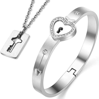 Foriero™ Pulsera Llave del Corazón con Collar