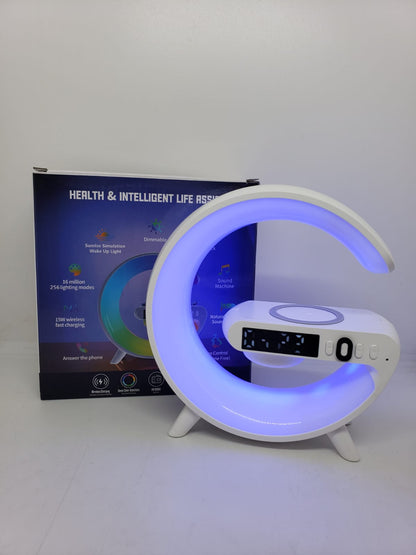 BOCINA LAMPARA CARGADOR RELOJ RGB