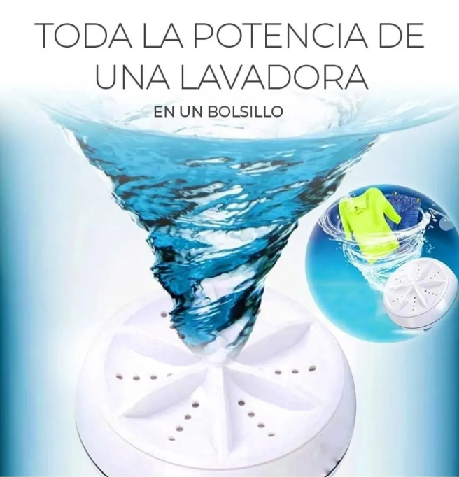 Mini Lavadora Portátil USB Turbina